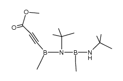 1,3-di-tert-butyl-2,4-diethyl-4-{(methoxycarbonyl)ethynyl}-1,3-diazonia-2,4-diborata-1,3-butadiene Structure