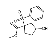 methyl 1-phenylsulfonyl-3-hydroxycyclopentane-1-carboxylate Structure