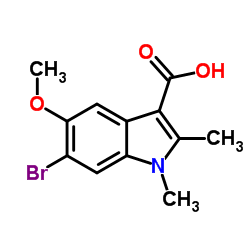 6-Bromo-5-methoxy-1,2-dimethyl-1H-indole-3-carboxylic acid Structure