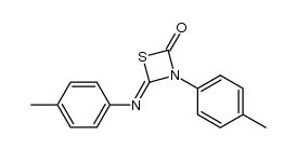 3-p-tolyl-4-p-tolylimino-[1,3]thiazetidinone结构式