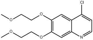 4-Chloro-6,7-bis(2-methoxyethoxy)quinoline结构式