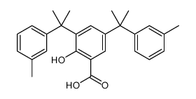 2-hydroxy-3,5-bis[2-(3-methylphenyl)propan-2-yl]benzoic acid结构式