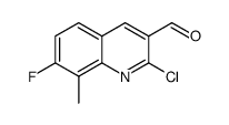 2-chloro-7-fluoro-8-methylquinoline-3-carboxaldehyde结构式