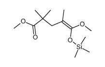 (Z)-methyl 2,2,4-trimethyl-5-methoxy-5-(trimethylsilyloxy)pent-4-enoate Structure