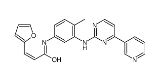 (E)-3-(furan-2-yl)-N-[4-methyl-3-[(4-pyridin-3-ylpyrimidin-2-yl)amino]phenyl]prop-2-enamide Structure