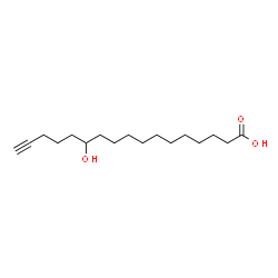 12-Hydroxy-16-heptadecynoic acid Structure