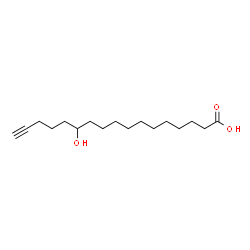 12-Hydroxy-16-heptadecynoic acid structure