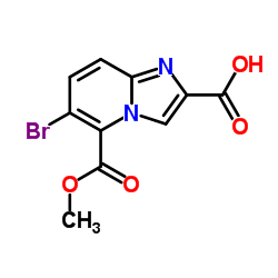 6-Bromo-5-(methoxycarbonyl)imidazo[1,2-a]pyridine-2-carboxylic acid Structure