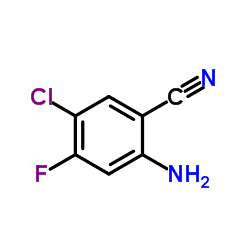 2-Amino-5-chloro-4-fluoro-benzonitrile结构式