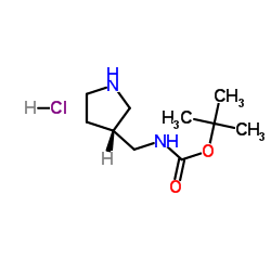 (R)-tert-Butyl (pyrrolidin-3-ylmethyl)carbamate hydrochloride structure