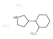 2-Methyl-1-(3-pyrrolidinyl)piperidine dihydrochloride Structure