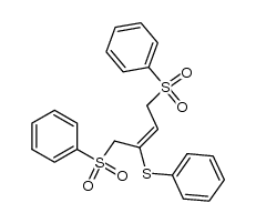 1,4-bis(phenylsulfonyl)-2-(phenylthio)-2-butene结构式