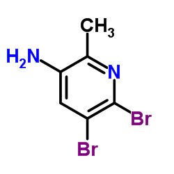 5,6-Dibromo-2-methyl-3-pyridinamine Structure