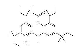 2-[1-(2-Hydroxy-3,5-di-tert-pentylphenyl)ethyl]-4,6-di-tert-pentylphenyl acrylate Structure