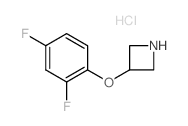 3-(2,4-二氟苯氧基)氮杂环丁烷盐酸盐结构式