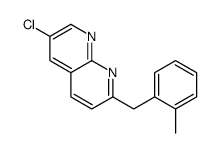 6-chloro-2-[(2-methylphenyl)methyl]-1,8-naphthyridine Structure