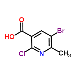 5-溴-2-氯-6-甲基烟酸结构式