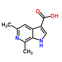 5,7-Dimethyl-1H-pyrrolo[2,3-c]pyridine-3-carboxylic acid结构式