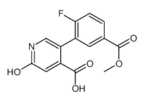 5-(2-fluoro-5-methoxycarbonylphenyl)-2-oxo-1H-pyridine-4-carboxylic acid结构式