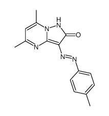 5,7-Dimethyl-3-p-tolylazo-pyrazolo[1,5-a]pyrimidin-2-one Structure