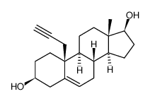 19-ethynyl-3beta,17beta-androst-5-ene diol Structure