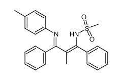 N-((1Z,3E)-2-methyl-1,3-diphenyl-3-(p-tolylimino)prop-1-en-1-yl)methanesulfonamide Structure