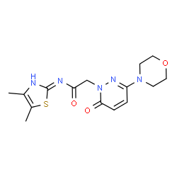 N-[(2Z)-4,5-dimethyl-1,3-thiazol-2(3H)-ylidene]-2-[3-(morpholin-4-yl)-6-oxopyridazin-1(6H)-yl]acetamide结构式