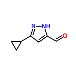 3-Cyclopropyl-1H-pyrazole-5-carbaldehyde picture