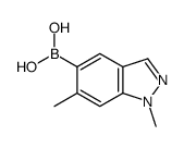 1,6-二甲基-1H-吲唑-5-硼酸结构式