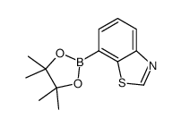 7-(4,4,5,5-tetramethyl-1,3,2-dioxaborolan-2-yl)benzo[d]thiazole结构式