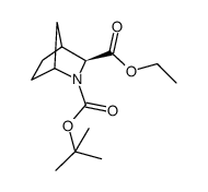 Racemic-(1R,3S,4S)-2-tert-butyl 3-ethyl 2-azabicyclo[2.2.1]heptane-2,3-dicarboxylate structure