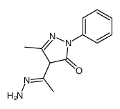 3-methyl-1-phenyl-4-acetylhydrazono-2-pyrazoline-5-one结构式