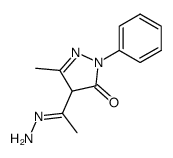 3-methyl-1-phenyl-4-acetylhydrazono-2-pyrazoline-5-one Structure