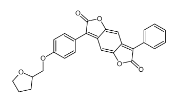 3-Phenyl-7-[4-(tetrahydrofurfuryloxy)phenyl]-1,5-dioxa-S-indacen-2,6-dione Structure