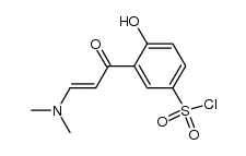4-Hydroxy-5-(3-dimethylamino-2-propenoyl)-benzolsulfonylchlorid结构式