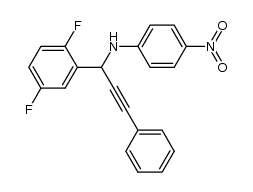 N-(4-nitrophenyl)-3-amino-3-(2,5-difluorophenyl)-1-phenylprop-1-yne Structure