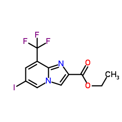 Ethyl 6-iodo-8-(trifluoromethyl)imidazo[1,2-a]pyridine-2-carboxylate Structure