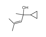 2-Hydroxy-2-cyclopropyl-4-methyl-penten-3 Structure