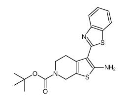 t-butyl 2-amino-3-(benzo[d]thiazol-2-yl)-4,5-dihydrothieno[2,3-c]pyridine-6(7H)-carboxylate结构式