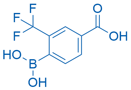 4-Borono-3-(trifluoromethyl)benzoic acid structure