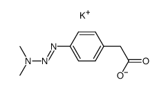 p-(3,3-dimethyl-1-triazeno)phenylacetic acid potassium salt结构式