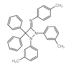 1,2-bis(3-methylphenyl)-N-(4-methylphenyl)-4,4-diphenyl-diazetidin-3-imine Structure