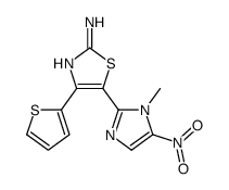 5-(1-methyl-5-nitroimidazol-2-yl)-4-thiophen-2-yl-1,3-thiazol-2-amine Structure