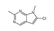 6-chloro-2,7-dimethyl-7H-pyrrolo[2,3-d]pyrimidine Structure