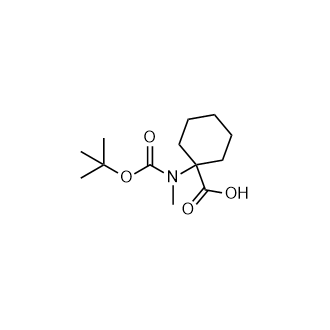 1-((tert-Butoxycarbonyl)(methyl)amino)cyclohexane-1-carboxylicacid Structure