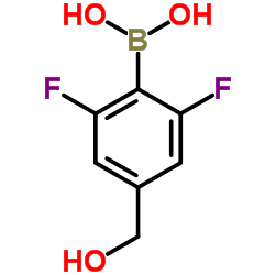 [2,6-Difluoro-4-(hydroxymethyl)phenyl]boronic acid结构式