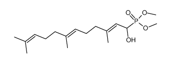 dimethyl [(2E,6E)-1-hydroxy-3,7,11-trimethyl-2,6,10-dodecatrienyl]phosphonate结构式