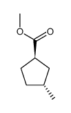 Cyclopentanecarboxylic acid, 3-methyl-, methyl ester, (1R-trans)- (9CI) Structure