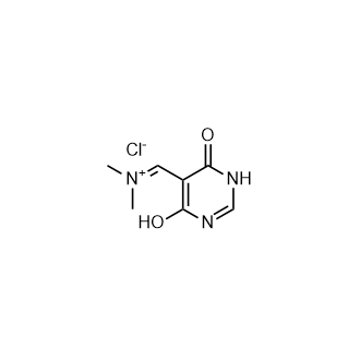 N-((4-Hydroxy-6-oxo-1,6-dihydropyrimidin-5-yl)methylene)-N-methylmethanaminiumchloride Structure