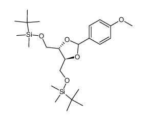 (2S,3S)-1,4-bis(tert-butyldimethylsilyloxy)-2,3-O-(4-methoxybenzylidene)-2,3-butanediol Structure